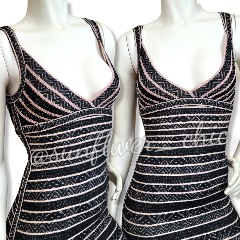 Herve Leger/Max Azria Lace Textured Bandage Dress - Picture 6 of 16